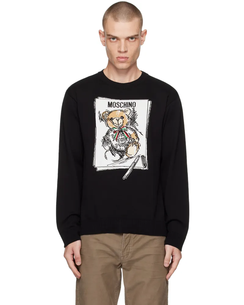 Moschino Black Teddy Bear Sweater Black