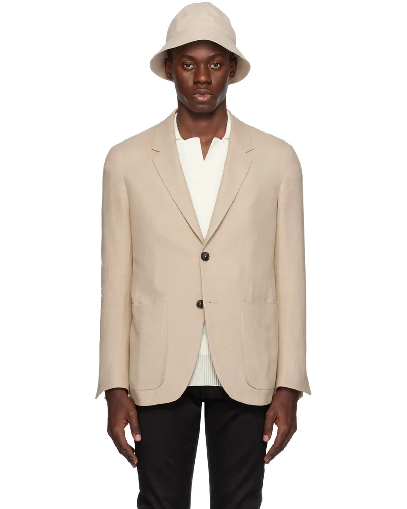 Ermenegildo Zegna Beige Notched Blazer 776507a7
