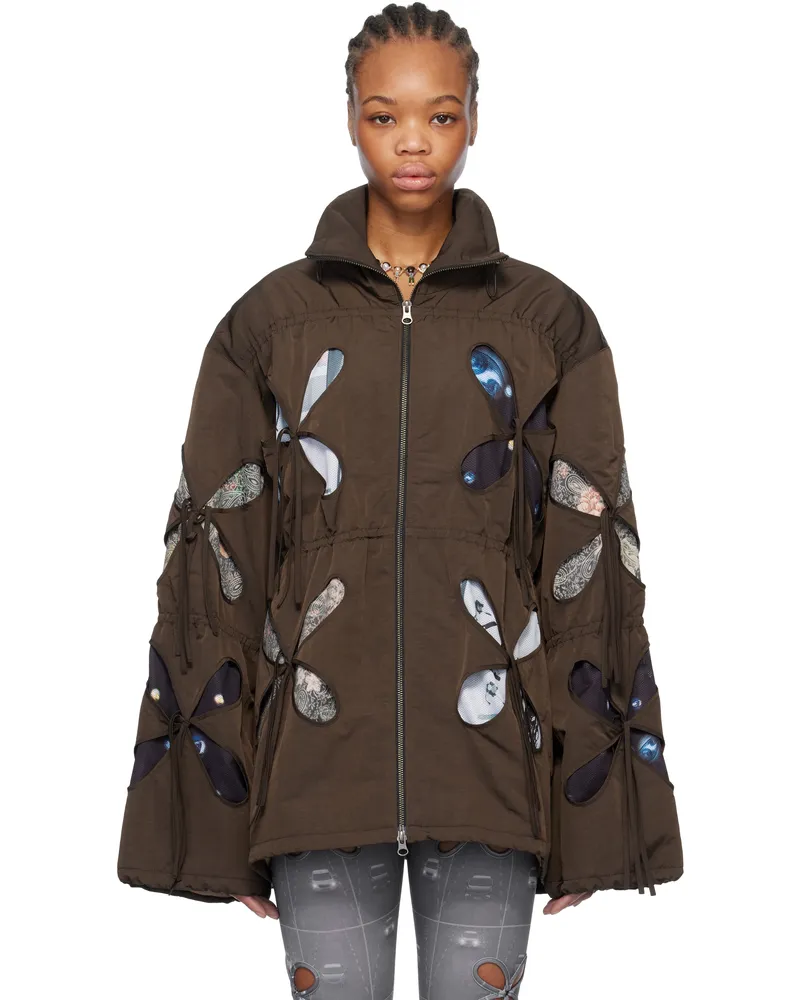 J.KIM Brown Anton Belinskiy Edition Bale Windbreaker Jacket Brown