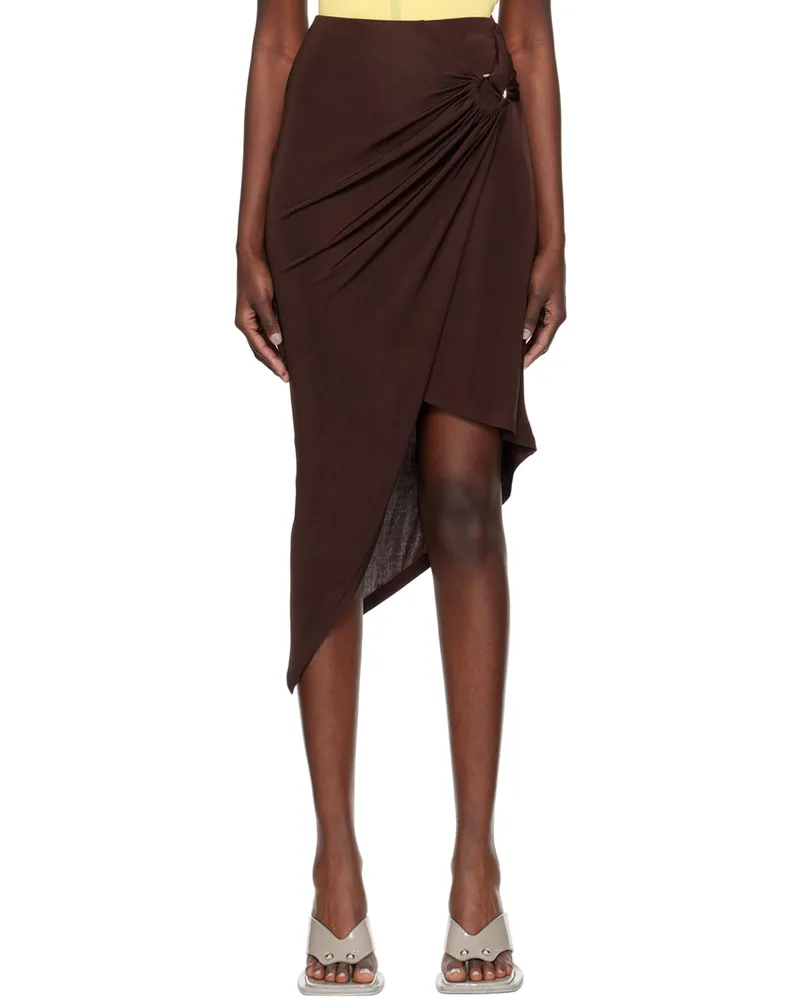 Louisa Ballou Brown Coastline Maxi Skirt 0008
