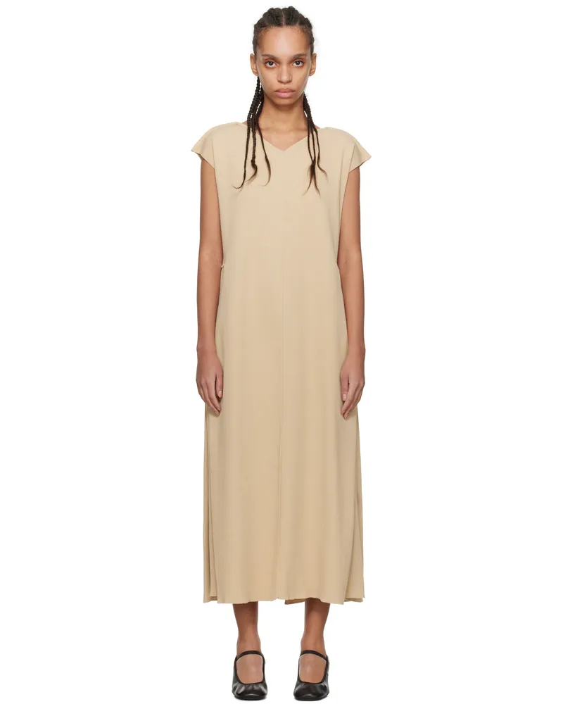 Casey Casey Beige Coste 2/2 Midi Dress Almond
