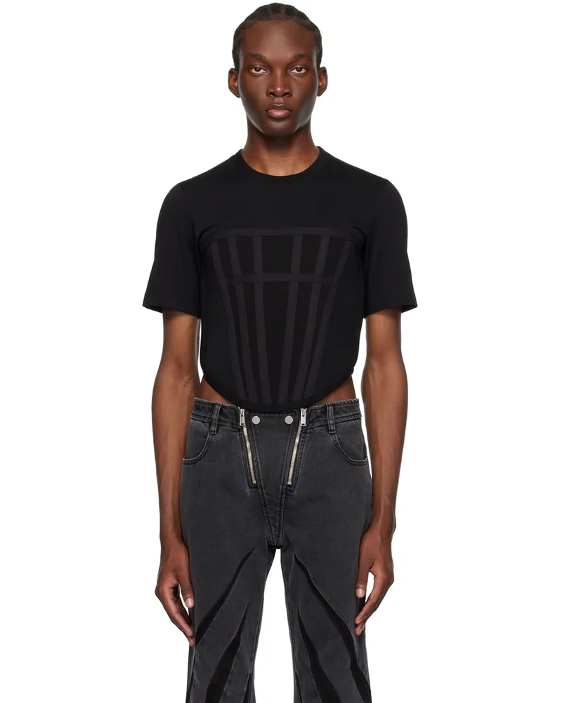 Dion Lee Black Corset T-Shirt Black