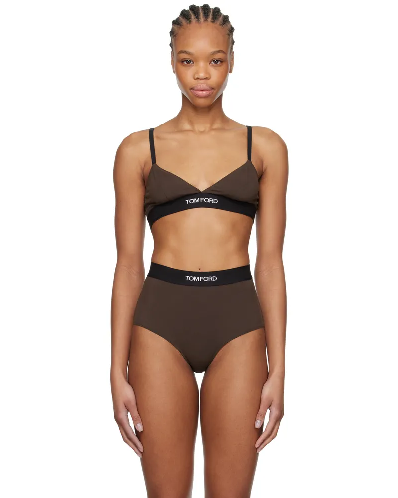 Tom Ford Brown Modal Signature Bra Kb915