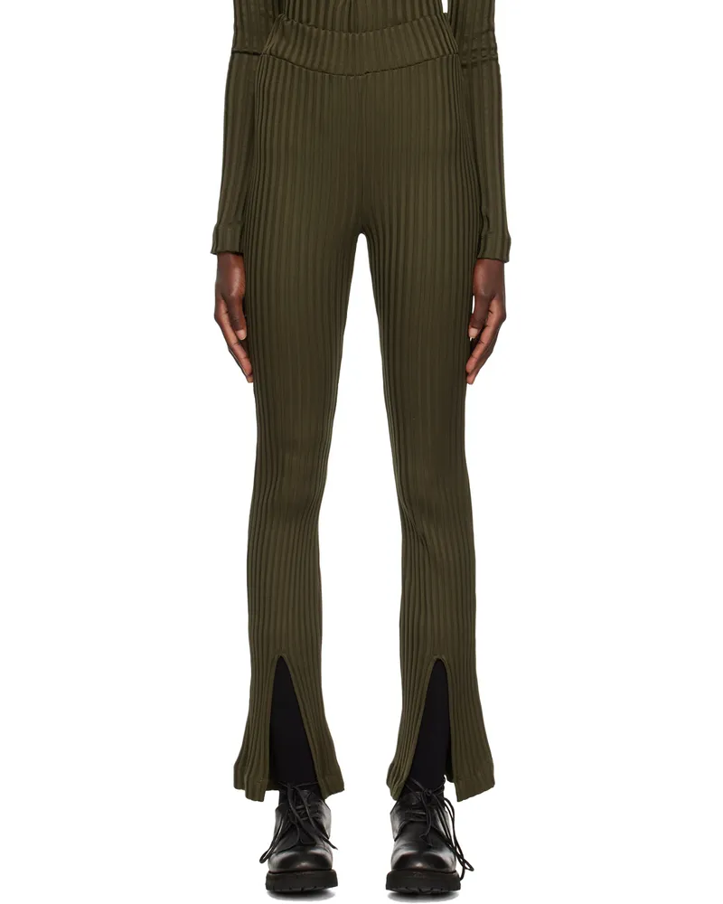 Elleme Khaki Vented Trousers Khaki