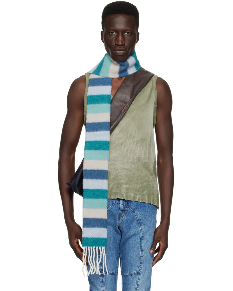 Edward Cuming Khaki Raw Edge Tank Top Washed