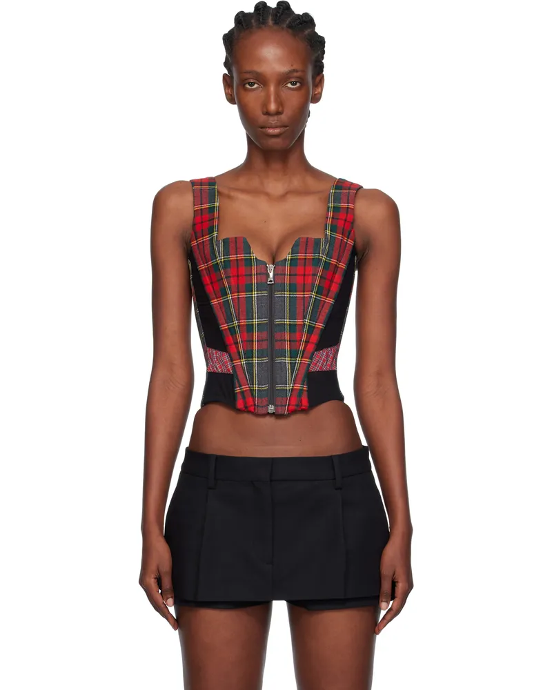 Vivienne Westwood Red & Green Juliet Corset Top H203