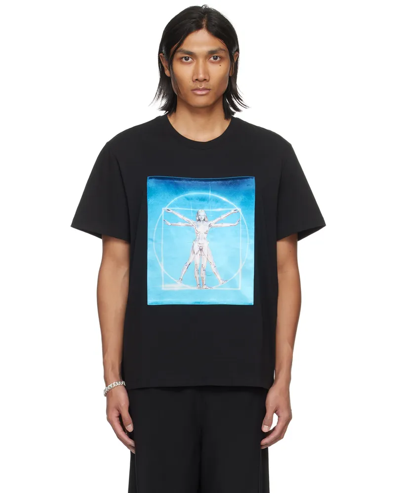 Stella McCartney Black Vitruvian Woman T-Shirt 1000