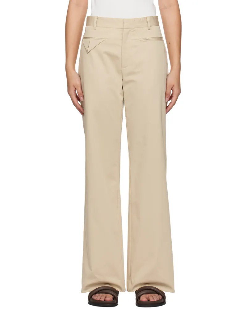 St. Agni Beige Origami Pocket Trousers Champagne