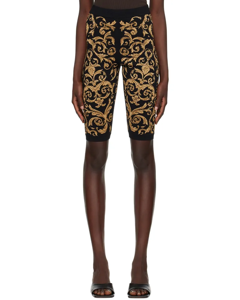 Moschino Black Baroque Shorts A1555