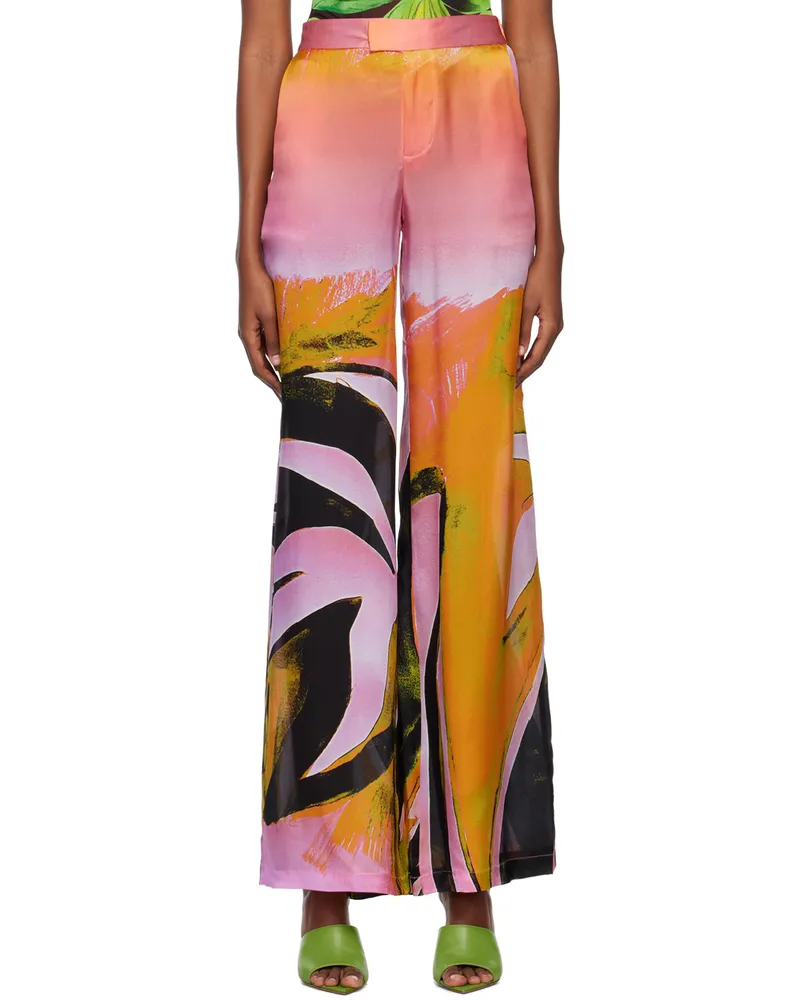 Louisa Ballou Pink Wide-Leg Trousers Cäissa