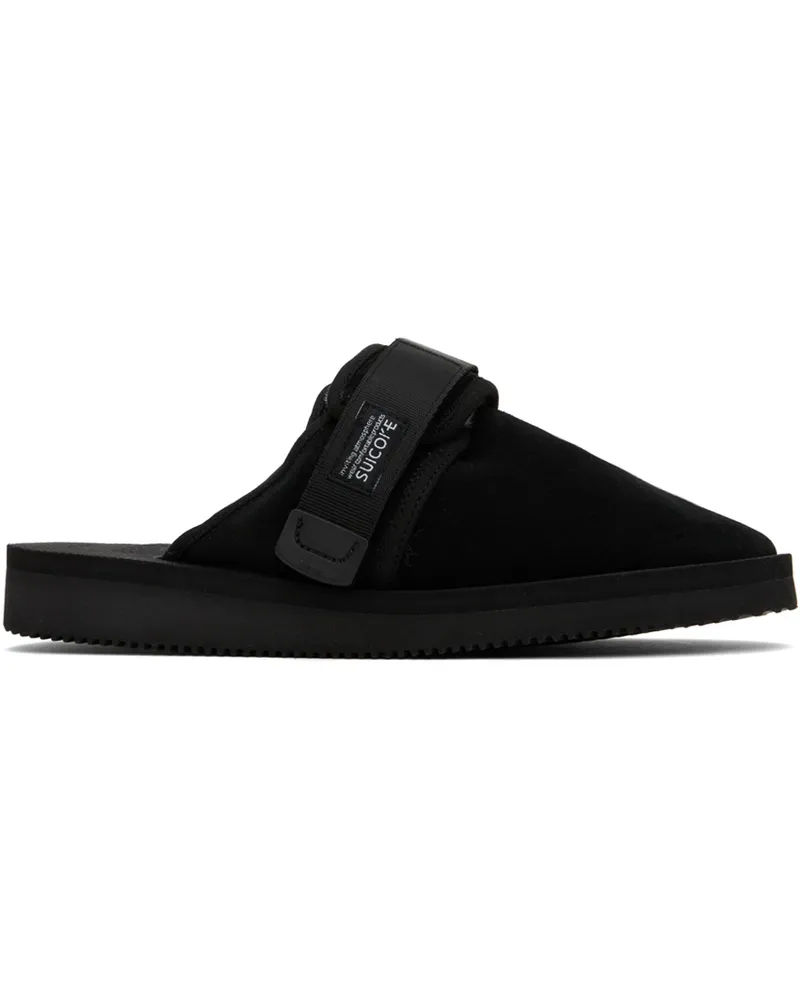 SUICOKE Black ZAVO-Mab Slip-On Loafers Black