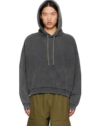 Acne Studios Gray Logo Patch Hoodie Bmfaded