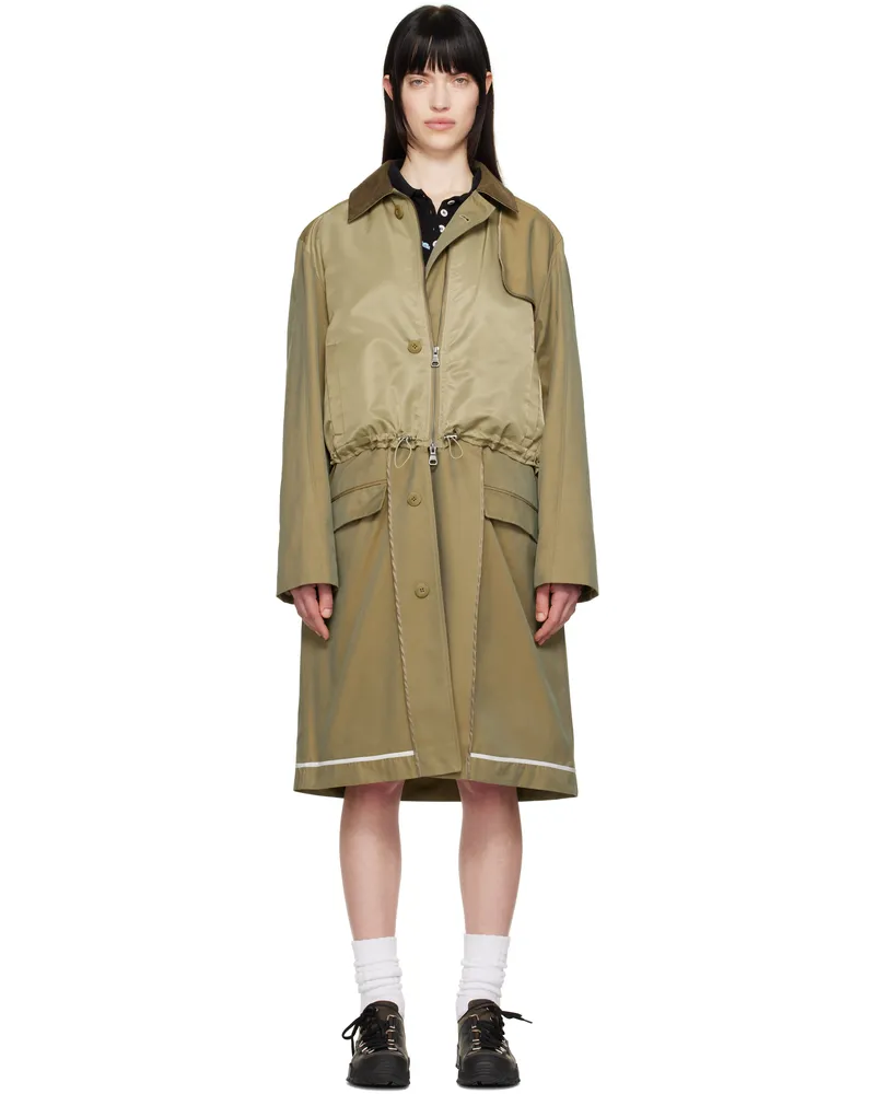 Andersson Bell Beige Bomber Mix Trench Coat Beige