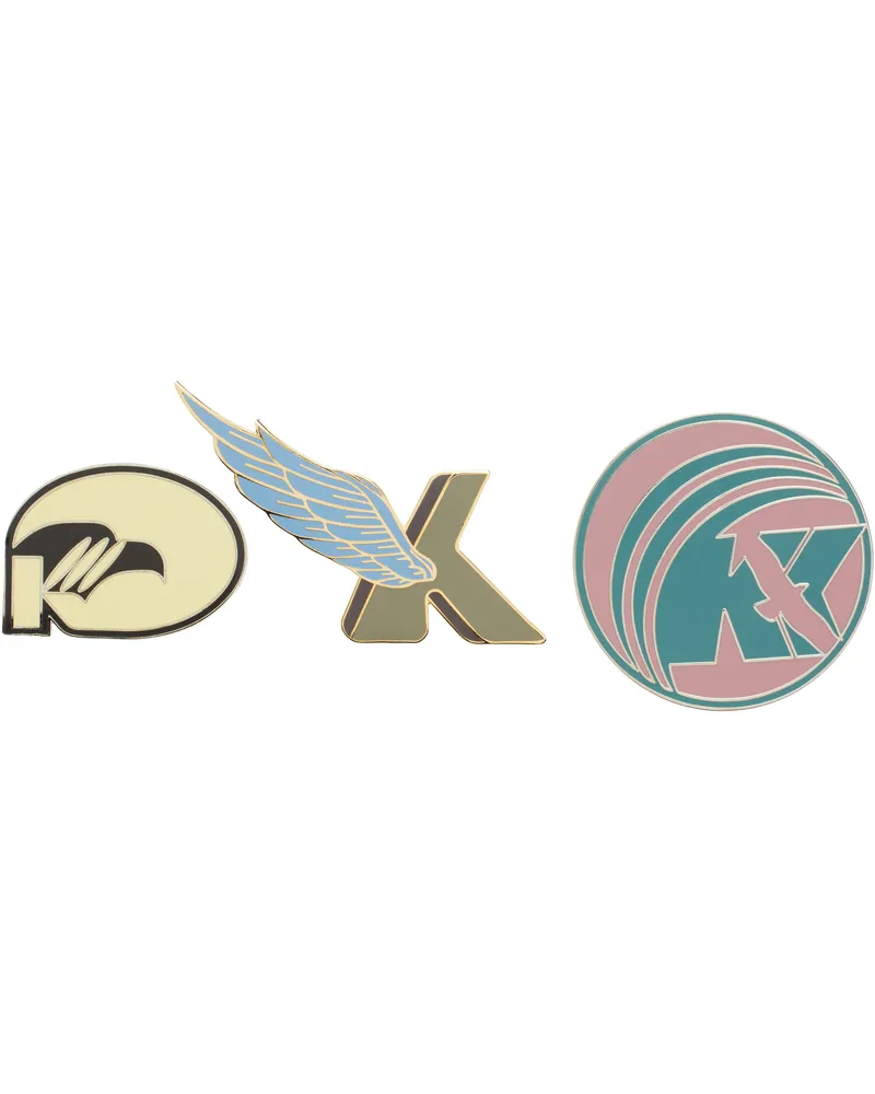 KIKO KOSTADINOV Multicolor Ali Brooch Set Silver