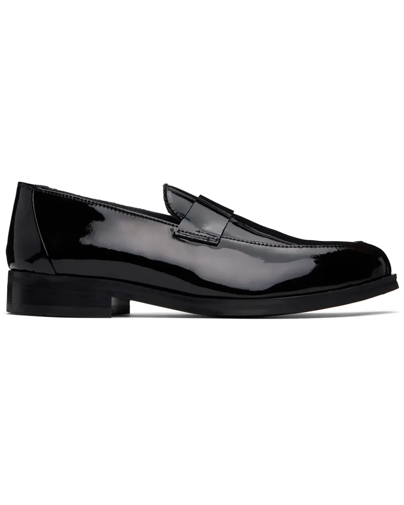 Ernest W. Baker Black Leather Loafers Black