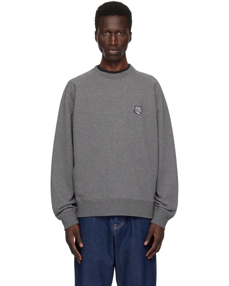 Kitsuné Gray Bold Fox Head Sweatshirt H170