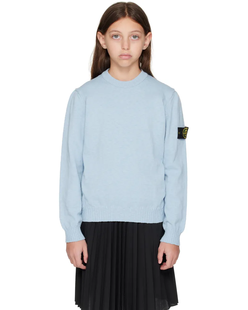 Stone Island Kids Blue Crewneck Sweater V0041