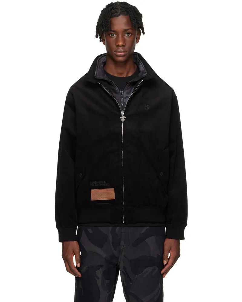 AAPE by A Bathing Ape Black Patch Jacket Bkx