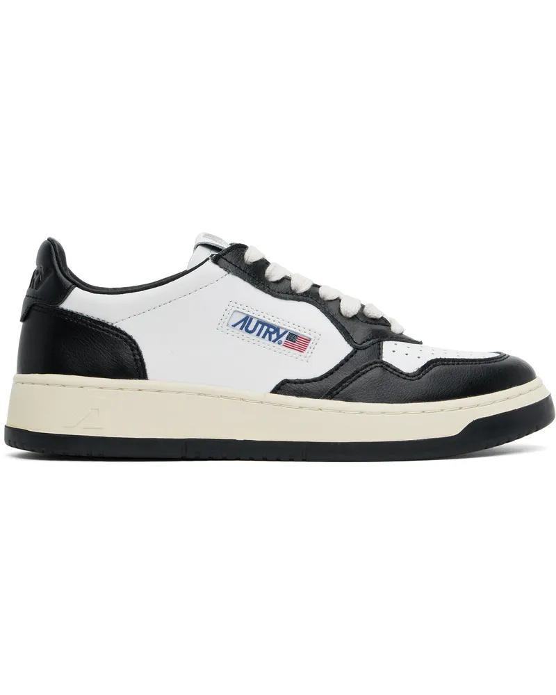 AUTRY Black & White Medalist Low Sneakers Leat