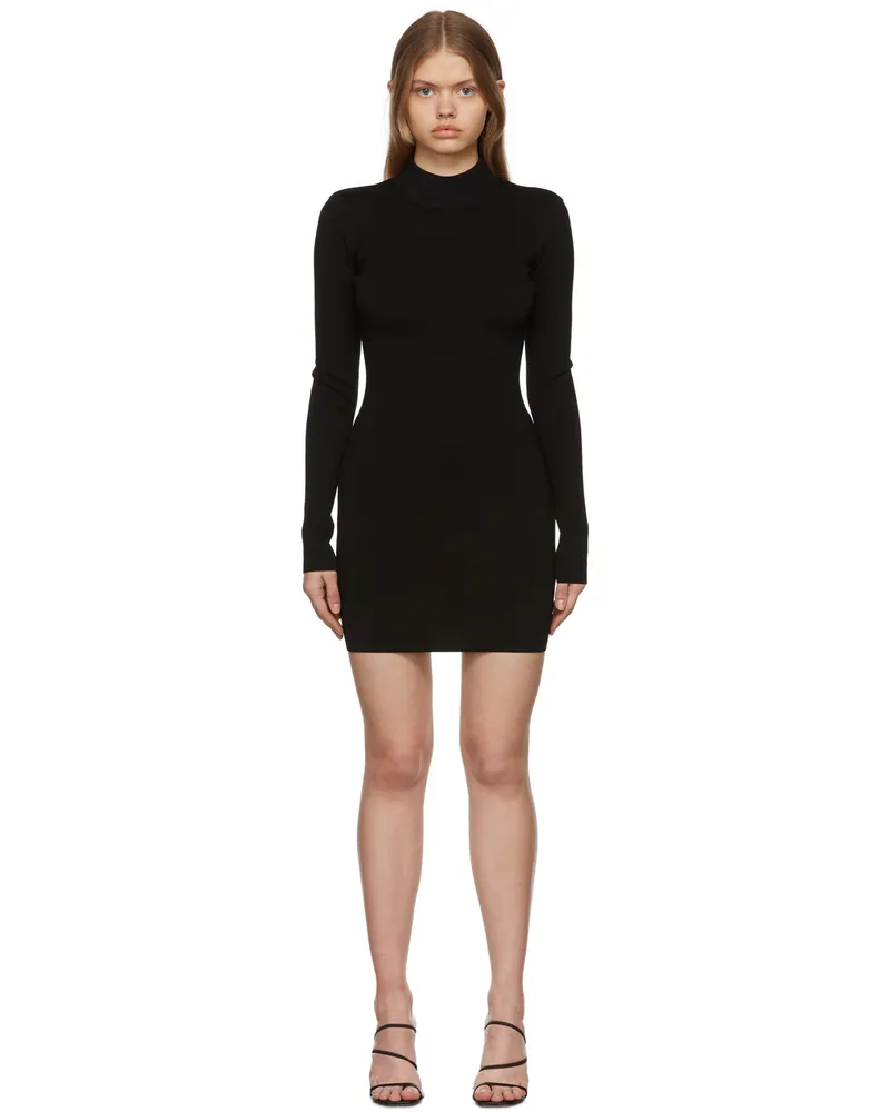 Nanushka Black Mollie Short Dress Black