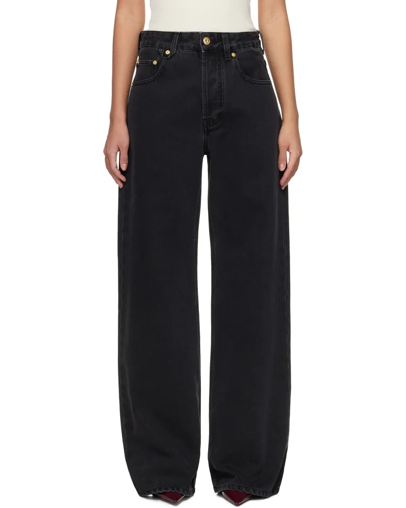 Jacquemus Black 'The wide de-Nîmes' Jeans 990