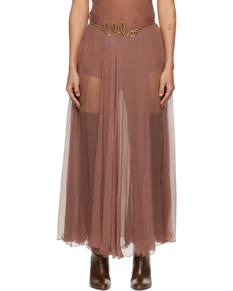 Chloé Pink Flou Maxi Skirt 527