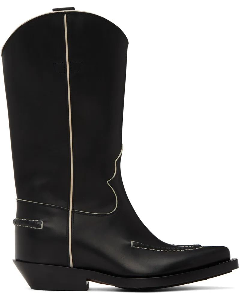 Chloé Black Nellie Cowboy Boots 001