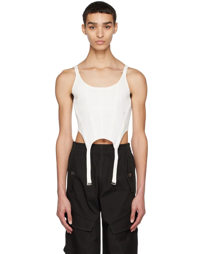 Dion Lee Off-White Combat Corset Tank Top Ivory