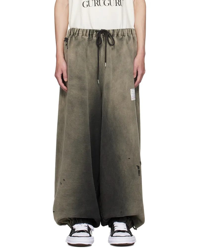 MIHARAYASUHIRO Black Sun Faded Sweatpants Black