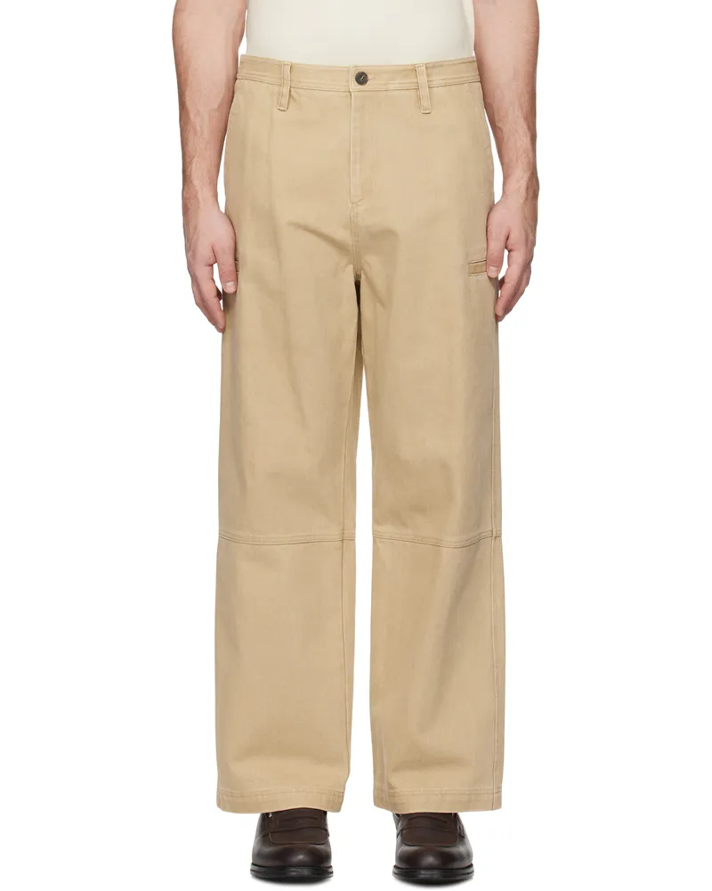 LE 17 SEPTEMBRE Tan Washed Side Pocket Jeans Beige