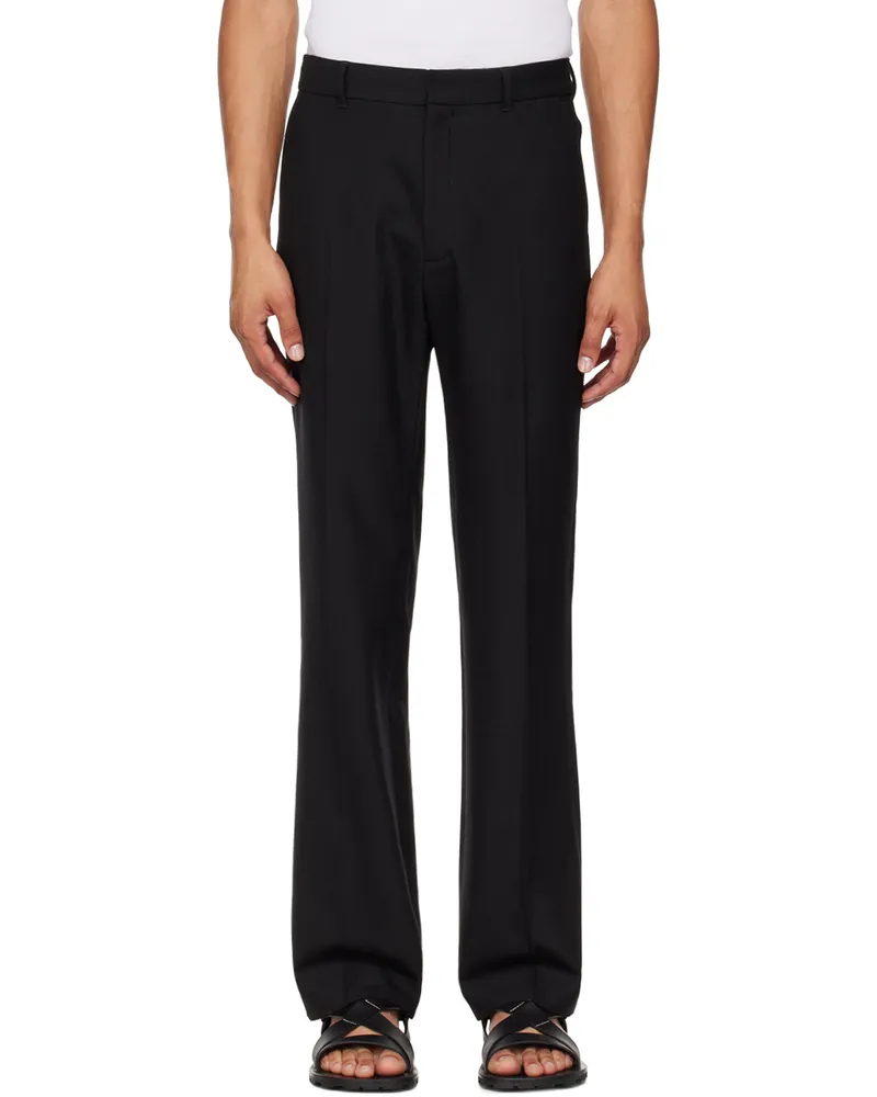 Casablanca Paris Black Straight Leg Trousers Black