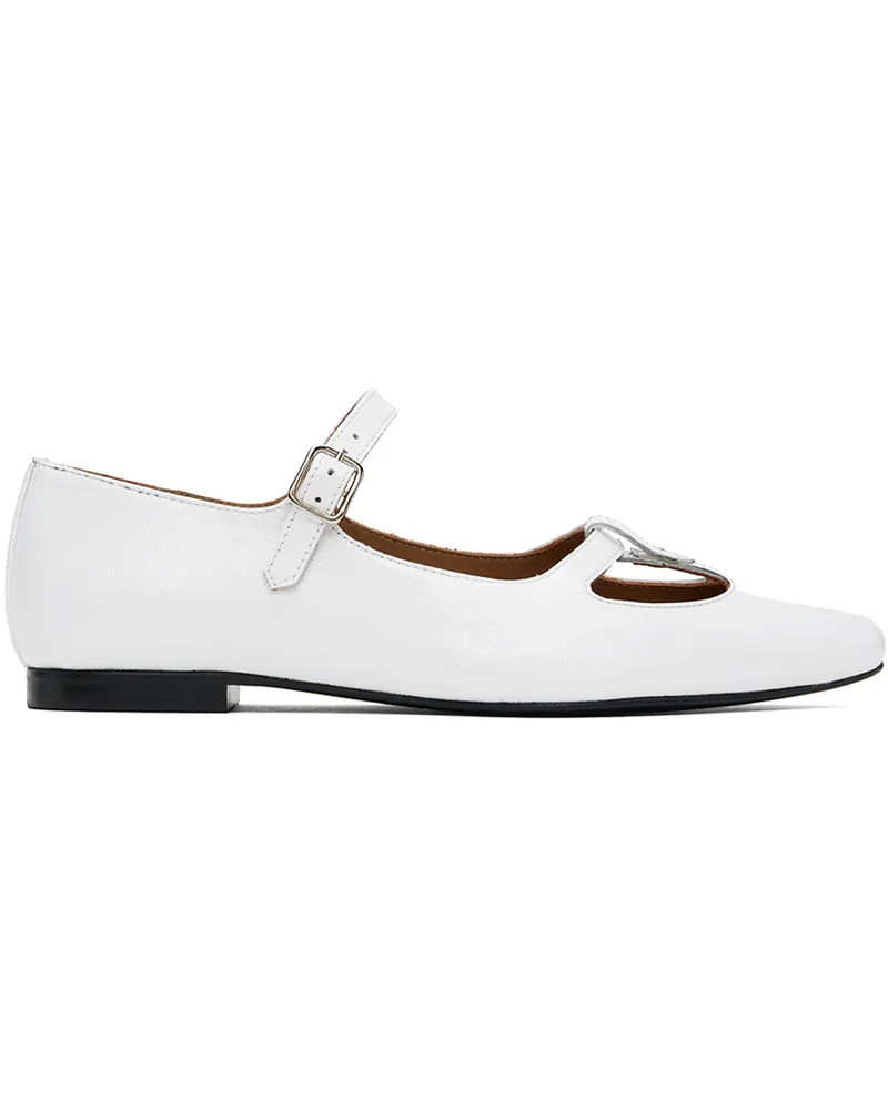 A.P.C. White Katie Holmes Edition Katie Ballerina Flats Aab