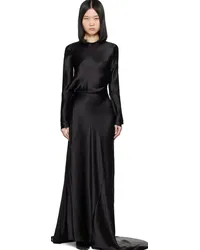 Ann Demeulemeester Black Demy X-Long Maxi Dress Black