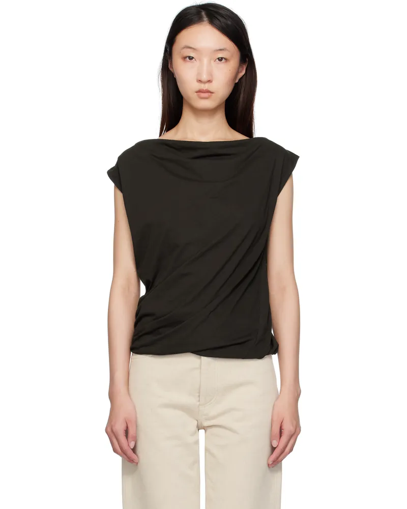 Baserange Brown Turn Tank Top Fovea