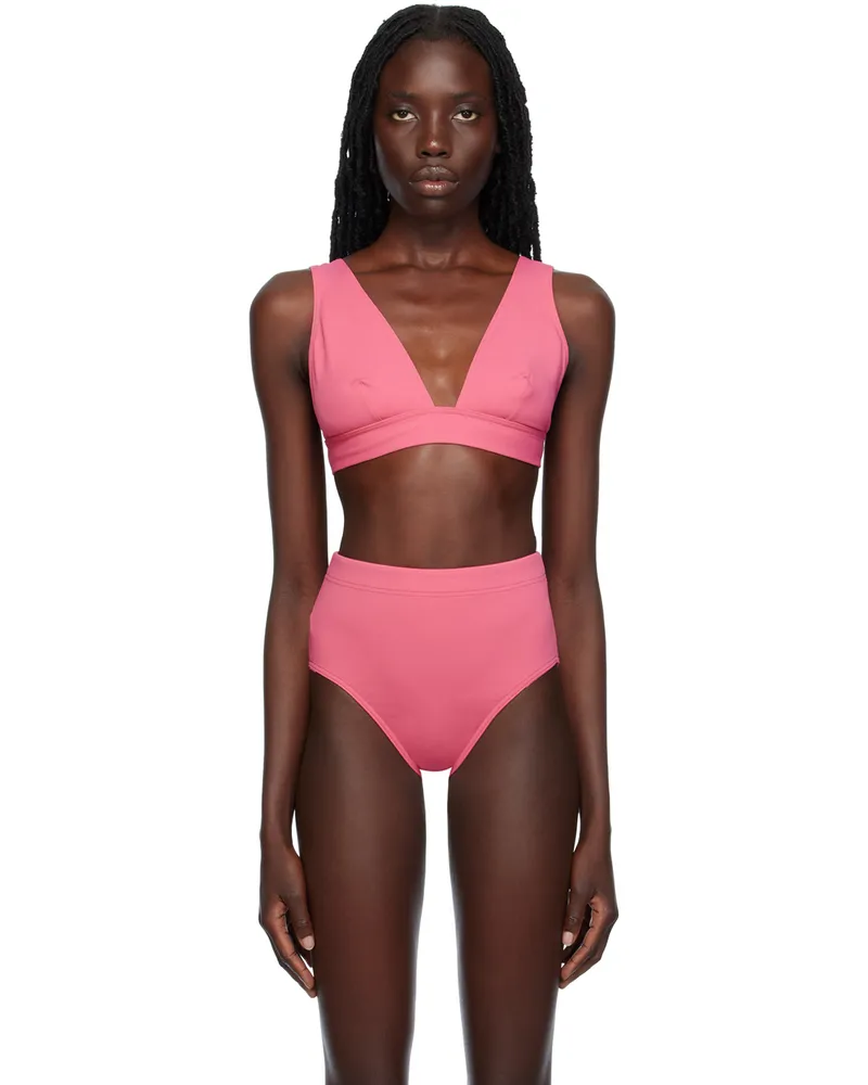 Eres Pink Chrome Bikini Top 01208