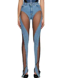 Thierry Mugler Blue Cutout Jeans Med