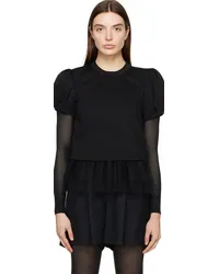 Noir Kei Ninomiya Black Layered T-Shirt Black