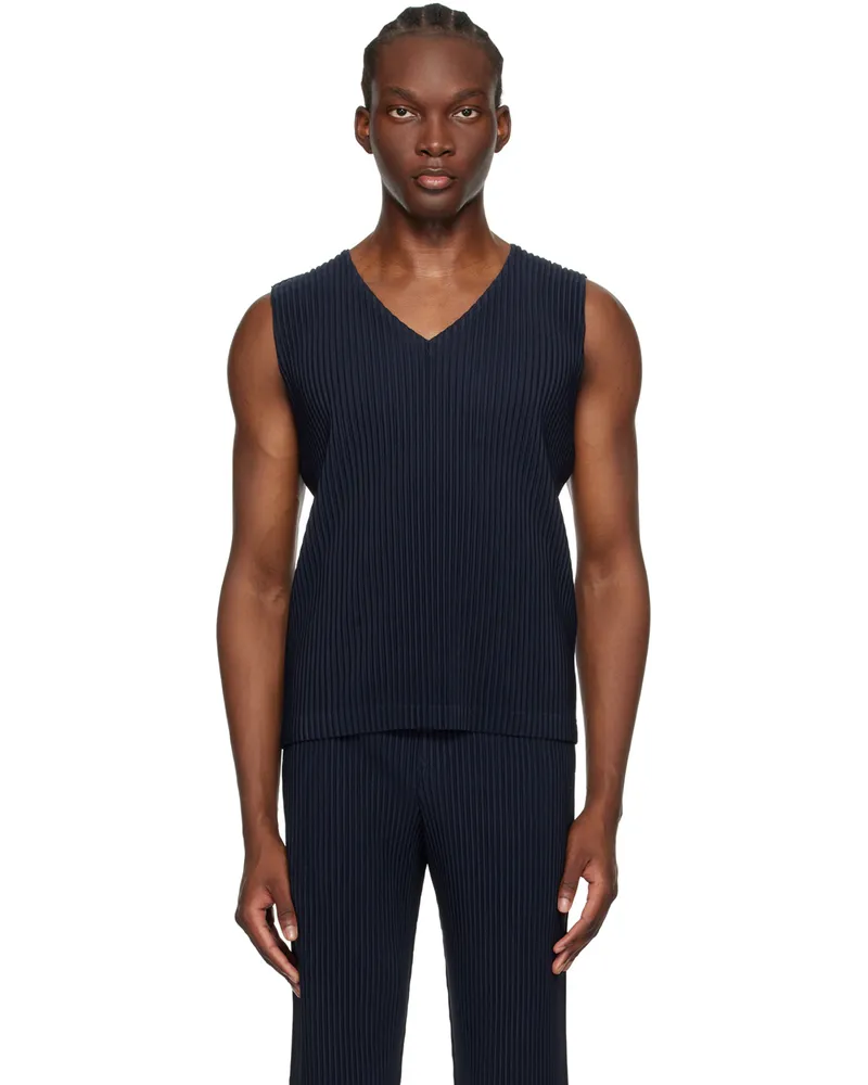 Issey Miyake Navy Basics Tank Top 75