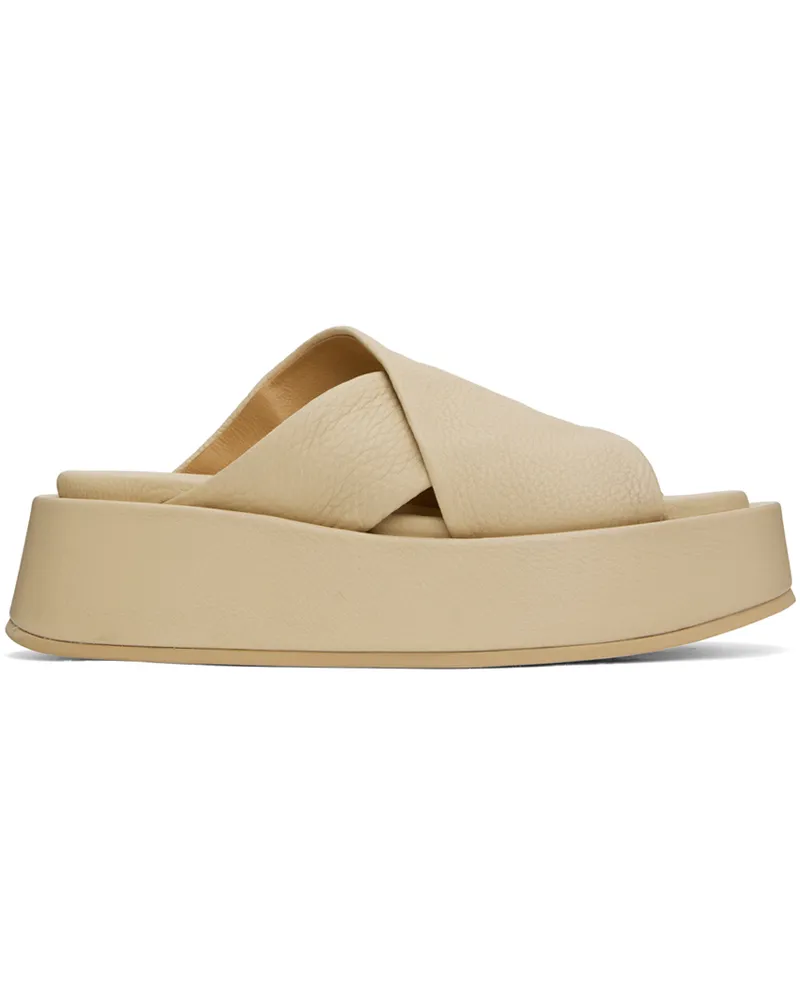 Marsèll Beige Platform Sandals 337