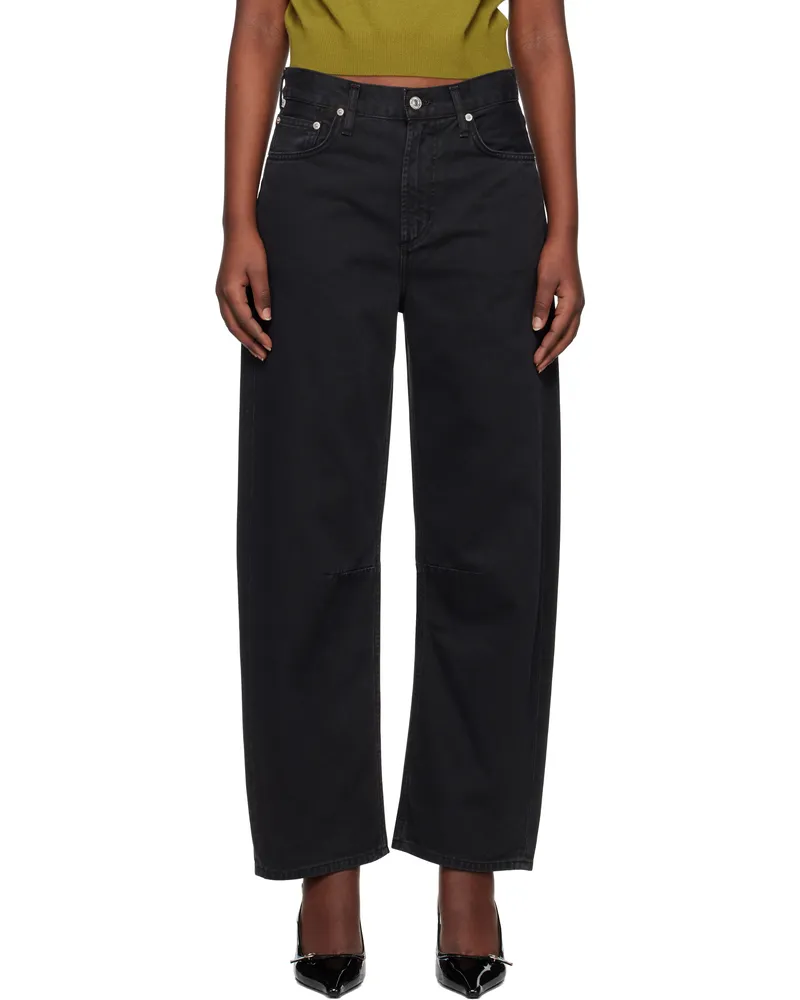 Citizens of humanity Black Miro Relaxed Jeans Washed
