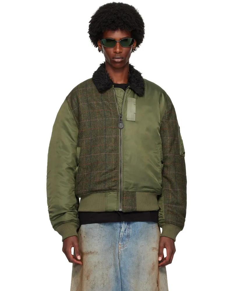 maharishi Green B15 Wool Flight Jacket Olive