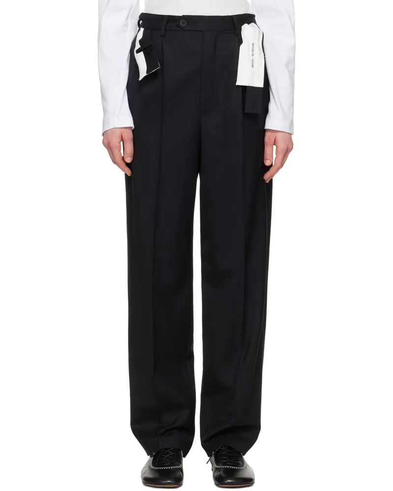 Magliano Black Link Double Pleats Trousers 99