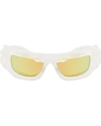 OTTOLINGER SSENSE Exclusive White Twisted Sunglasses Clear