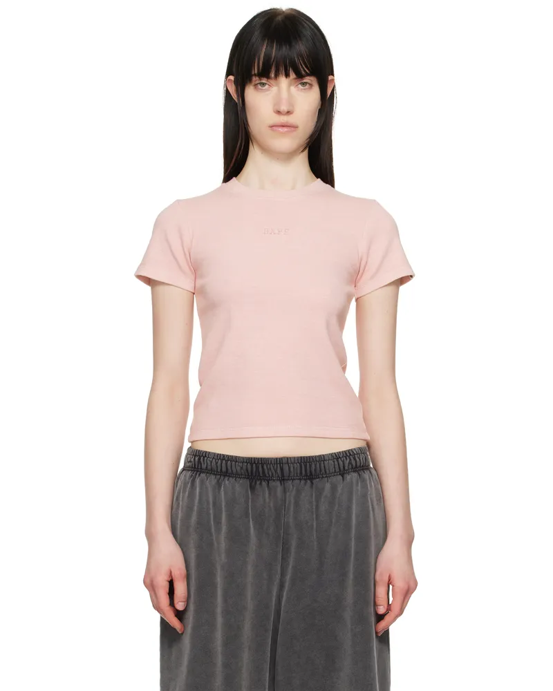 BAPE Pink Pigment Dyed Rib T-shirt Pink