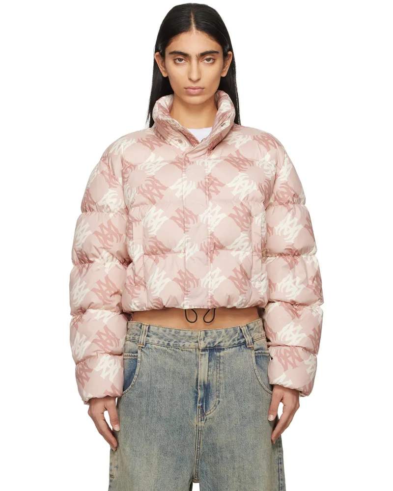 Amiri Pink MA Quad Down Jacket Pale