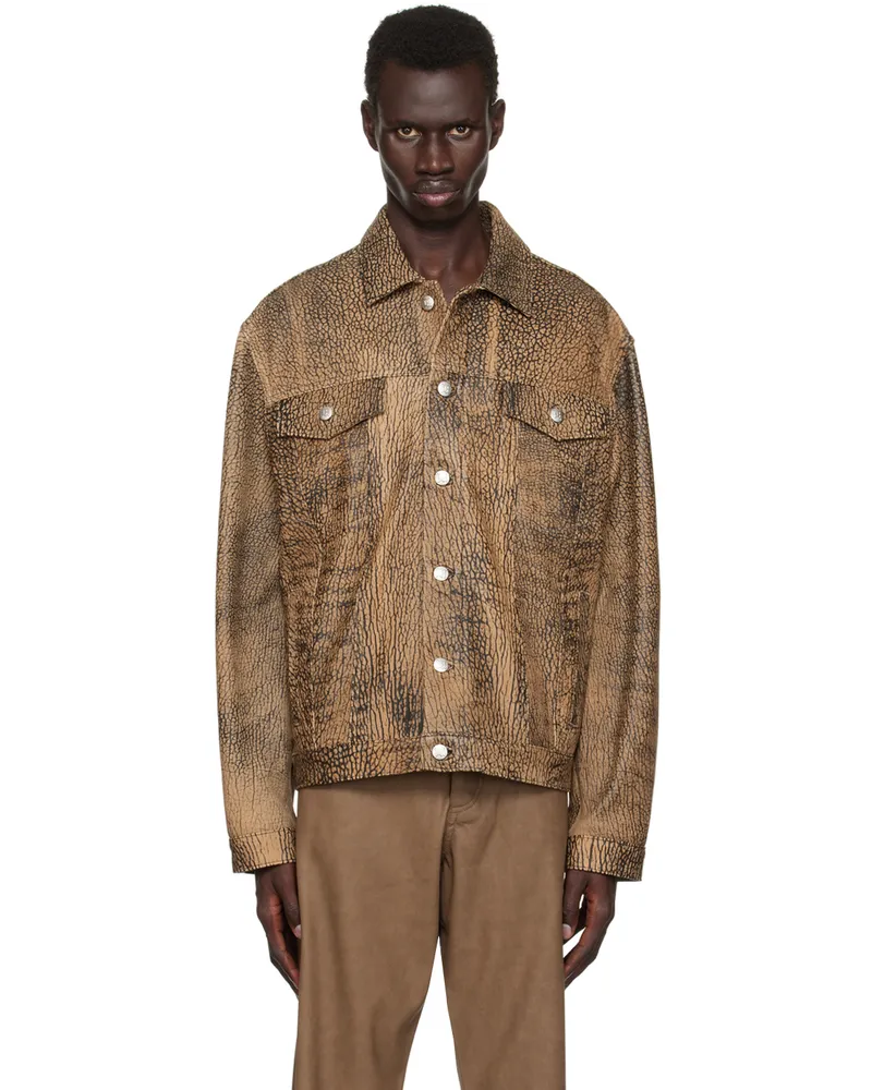 MISBHV Brown Safari Leather Jacket Safari