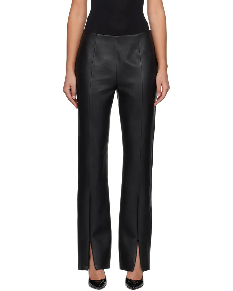 STAND Black Nicolette Faux-Leather Pants 89900