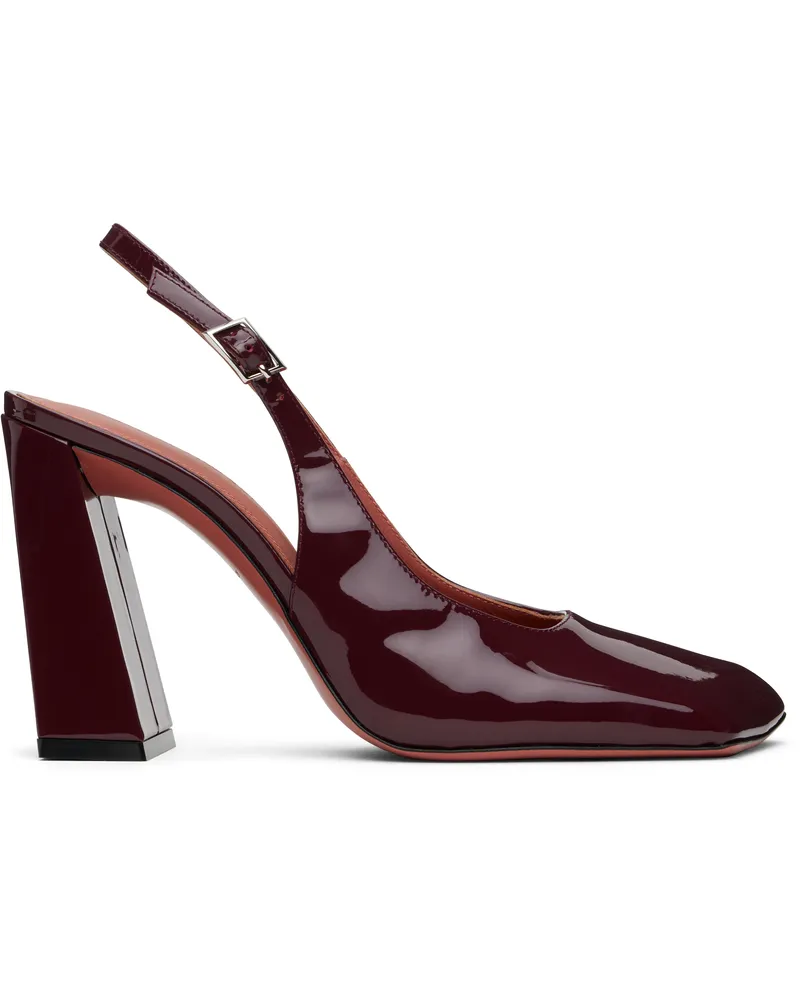 Amina Muaddi Burgundy Sling 95 Heels Wine