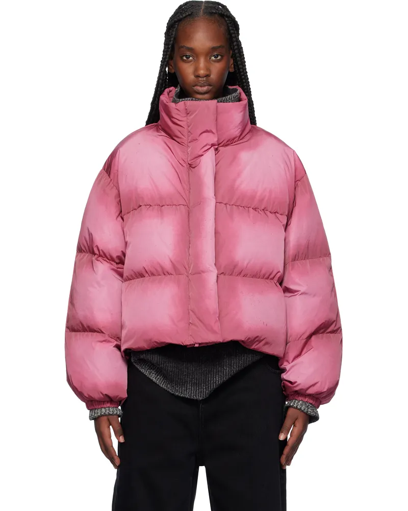 Acne Studios Pink Down Puffer Jacket Ckq