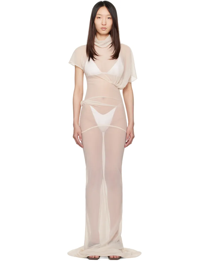 Rick Owens Lilies White Hollywood Lilith Maxi Dress 28